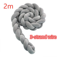 HKM-230099 Braided Crib Bumper Knot Pillow Cushion - Multi-Use Bedding Decor for Babies