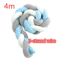 HKM-230099 Braided Crib Bumper Knot Pillow Cushion - Multi-Use Bedding Decor for Babies