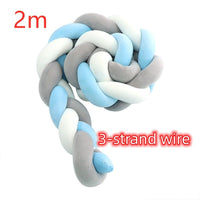 HKM-230099 Braided Crib Bumper Knot Pillow Cushion - Multi-Use Bedding Decor for Babies
