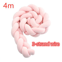 HKM-230099 Braided Crib Bumper Knot Pillow Cushion - Multi-Use Bedding Decor for Babies