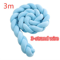 HKM-230099 Braided Crib Bumper Knot Pillow Cushion - Multi-Use Bedding Decor for Babies