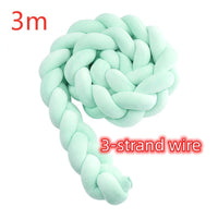 HKM-230099 Braided Crib Bumper Knot Pillow Cushion - Multi-Use Bedding Decor for Babies