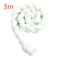 HKM-230099 Braided Crib Bumper Knot Pillow Cushion - Multi-Use Bedding Decor for Babies