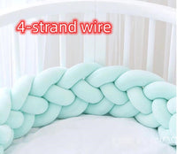 HKM-230099 Braided Crib Bumper Knot Pillow Cushion - Multi-Use Bedding Decor for Babies