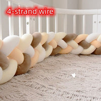 HKM-230099 Braided Crib Bumper Knot Pillow Cushion - Multi-Use Bedding Decor for Babies