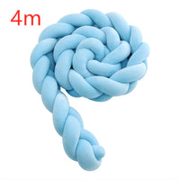 HKM-230099 Braided Crib Bumper Knot Pillow Cushion - Multi-Use Bedding Decor for Babies