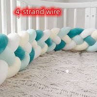 HKM-230099 Braided Crib Bumper Knot Pillow Cushion - Multi-Use Bedding Decor for Babies