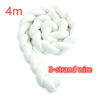 HKM-230099 Braided Crib Bumper Knot Pillow Cushion - Multi-Use Bedding Decor for Babies