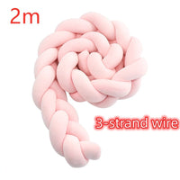 HKM-230099 Braided Crib Bumper Knot Pillow Cushion - Multi-Use Bedding Decor for Babies