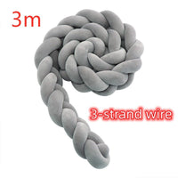 HKM-230099 Braided Crib Bumper Knot Pillow Cushion - Multi-Use Bedding Decor for Babies