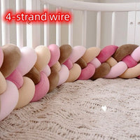 HKM-230099 Braided Crib Bumper Knot Pillow Cushion - Multi-Use Bedding Decor for Babies
