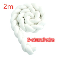 HKM-230099 Braided Crib Bumper Knot Pillow Cushion - Multi-Use Bedding Decor for Babies