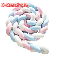 HKM-230099 Braided Crib Bumper Knot Pillow Cushion - Multi-Use Bedding Decor for Babies