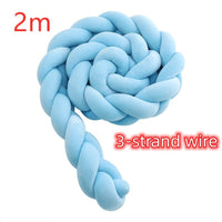 HKM-230099 Braided Crib Bumper Knot Pillow Cushion - Multi-Use Bedding Decor for Babies