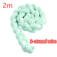 HKM-230099 Braided Crib Bumper Knot Pillow Cushion - Multi-Use Bedding Decor for Babies