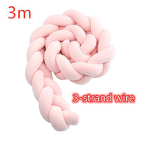 HKM-230099 Braided Crib Bumper Knot Pillow Cushion - Multi-Use Bedding Decor for Babies