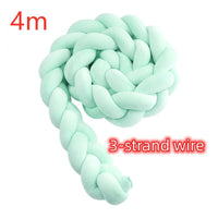 HKM-230099 Braided Crib Bumper Knot Pillow Cushion - Multi-Use Bedding Decor for Babies