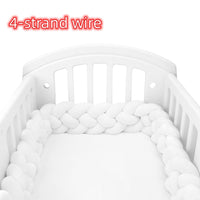 HKM-230099 Braided Crib Bumper Knot Pillow Cushion - Multi-Use Bedding Decor for Babies