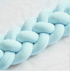 HKM-230099 Braided Crib Bumper Knot Pillow Cushion - Multi-Use Bedding Decor for Babies