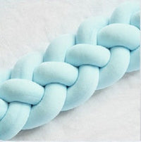HKM-230099 Braided Crib Bumper Knot Pillow Cushion - Multi-Use Bedding Decor for Babies