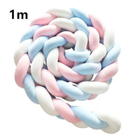 HKM-230099 Braided Crib Bumper Knot Pillow Cushion - Multi-Use Bedding Decor for Babies