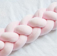 HKM-230099 Braided Crib Bumper Knot Pillow Cushion - Multi-Use Bedding Decor for Babies