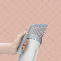 HKM-230099 Integrated Cat Litter Shovel with Storage - Advanced Gray, 20x12x29cm