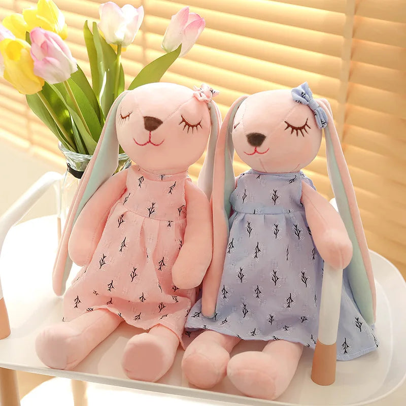 KTX-230163 Easter Bunny Plush Rabbit Doll for Children - Soft Stuffed Animal for Kids Ages 0-14 Years