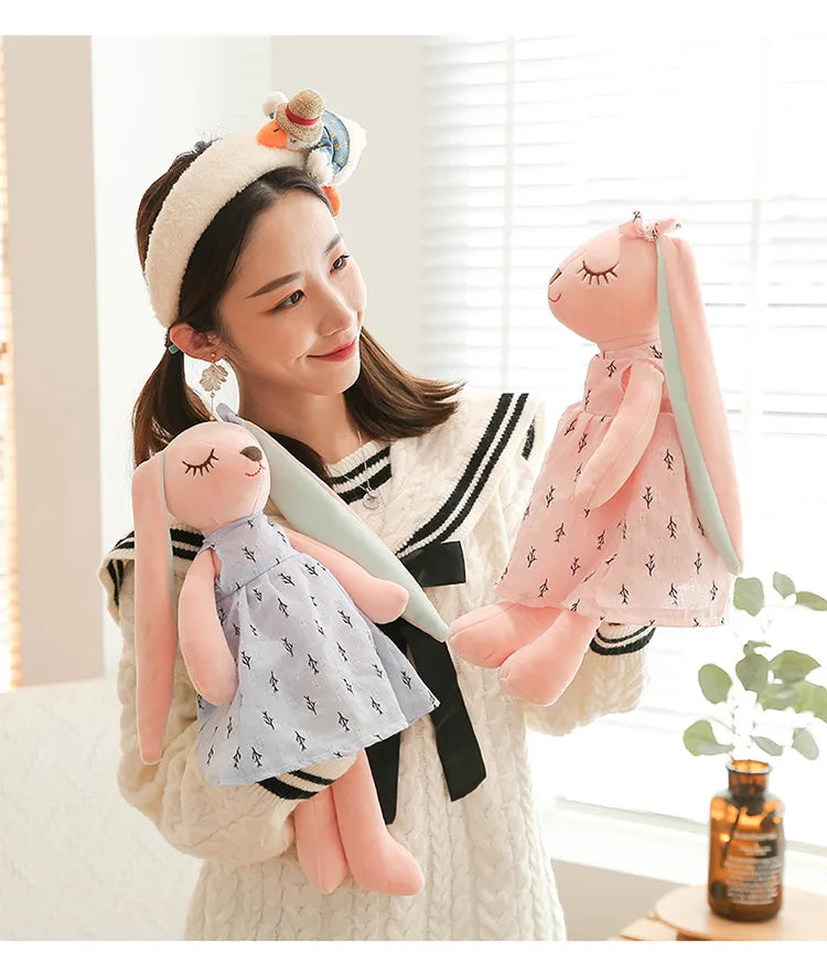 KTX-230163 Easter Bunny Plush Rabbit Doll for Children - Soft Stuffed Animal for Kids Ages 0-14 Years