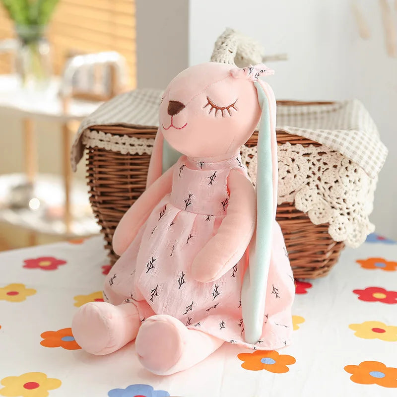 KTX-230163 Easter Bunny Plush Rabbit Doll for Children - Soft Stuffed Animal for Kids Ages 0-14 Years