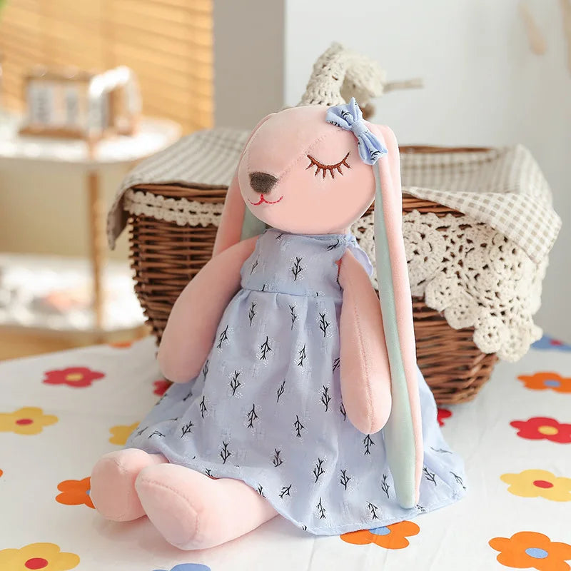 KTX-230163 Easter Bunny Plush Rabbit Doll for Children - Soft Stuffed Animal for Kids Ages 0-14 Years