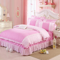 HKM-230163 Pure Cotton Princess Wind Four-Piece Bedding Set for 1.5m, 1.8m, and 2.0m Beds