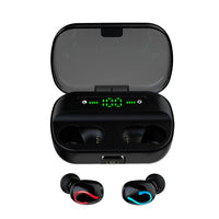 HKM-230227 Intelligent Noise Reduction Wireless Bluetooth Headset with Charging Case and Digital Display