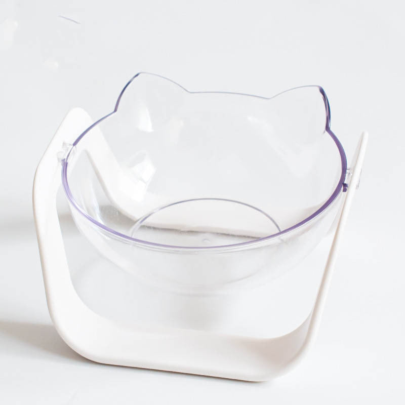 HKM-230355 Cervical Spine Tilted Cat Bowl - Available in Blue and White, Single and Double Options