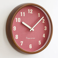 HKM-230419 Retro Solid Wood Wall Clock - Modern Minimalist Design for Living Room, Bedroom, Study, Office, Kitchen, 12 & 14 Inch Size Options