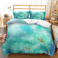 HKM-230483 Reed Dandelion Cartoon Bedding Set, Soft 90g Brushed Polyester, Available in Multiple Sizes