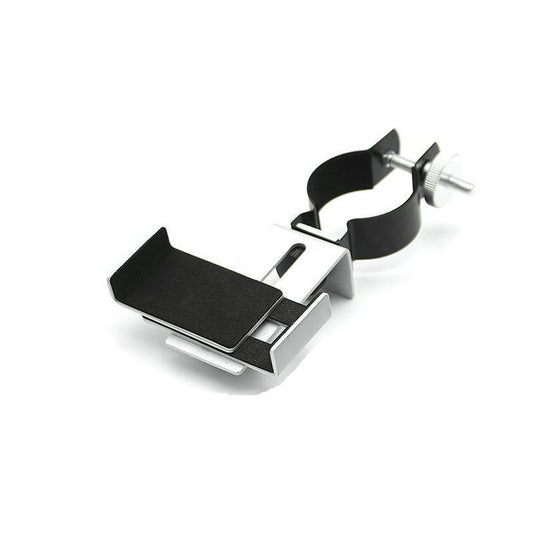 HKM-230547 Universal Smartphone Adapter for Mobile Devices, Adjustable Black and Silver Design, Compatible with Phones 60-95mm Wide