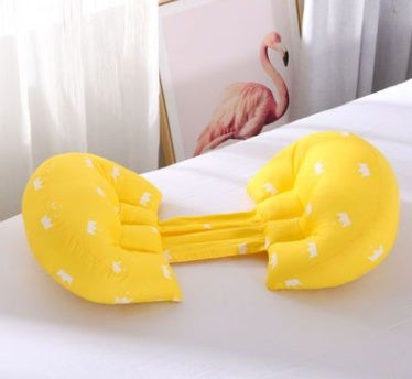 HKM-230611 Butterfly Shape Double Semicircle Pregnancy Pillow - Pure Cotton with 7D Hollow Fiber Fill, 76x38x13cm
