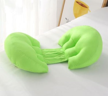 HKM-230611 Butterfly Shape Double Semicircle Pregnancy Pillow - Pure Cotton with 7D Hollow Fiber Fill, 76x38x13cm