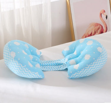 HKM-230611 Butterfly Shape Double Semicircle Pregnancy Pillow - Pure Cotton with 7D Hollow Fiber Fill, 76x38x13cm