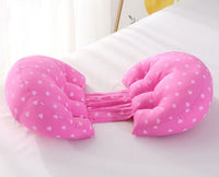 HKM-230611 Butterfly Shape Double Semicircle Pregnancy Pillow - Pure Cotton with 7D Hollow Fiber Fill, 76x38x13cm