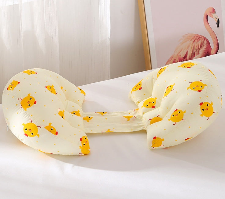 HKM-230611 Butterfly Shape Double Semicircle Pregnancy Pillow - Pure Cotton with 7D Hollow Fiber Fill, 76x38x13cm