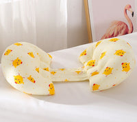 HKM-230611 Butterfly Shape Double Semicircle Pregnancy Pillow - Pure Cotton with 7D Hollow Fiber Fill, 76x38x13cm