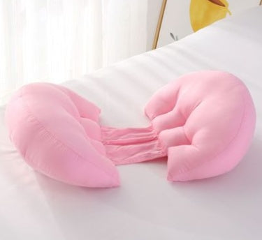 HKM-230611 Butterfly Shape Double Semicircle Pregnancy Pillow - Pure Cotton with 7D Hollow Fiber Fill, 76x38x13cm