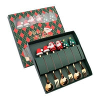 HKM-230611 Christmas-Themed Stainless Steel Flatware Set with Spoons and Forks