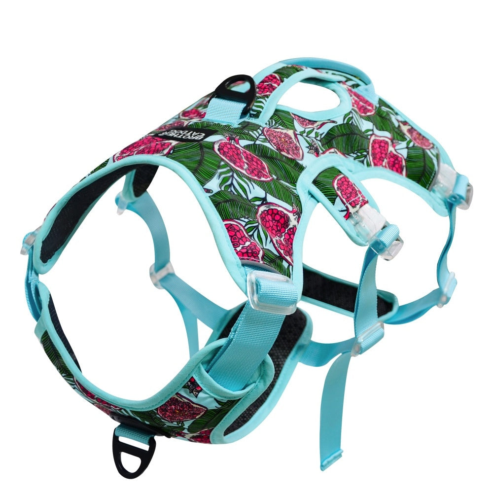 HKM-230675 Liftable Reflective Pet Harness with Adjustable Straps - Pomegranate & Sunflower Colors