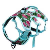 HKM-230675 Liftable Reflective Pet Harness with Adjustable Straps - Pomegranate & Sunflower Colors