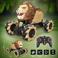 HKM-230739 Lion Tiger Remote Control Stunt Truck - Off-Road RC Car for Kids – Electric, 2.4G, Indoor/Outdoor Fun, Ready-to-Go