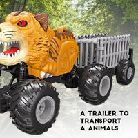 HKM-230739 Lion Tiger Remote Control Stunt Truck - Off-Road RC Car for Kids – Electric, 2.4G, Indoor/Outdoor Fun, Ready-to-Go