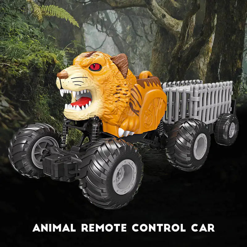 HKM-230739 Lion Tiger Remote Control Stunt Truck - Off-Road RC Car for Kids – Electric, 2.4G, Indoor/Outdoor Fun, Ready-to-Go